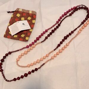 Noonday Collection infinity necklace of paper beads NWOT
